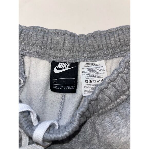 Vintage Nike Mens Large Distressed Big Swoosh Logo Above Knee Sweatpants Shorts - Picture 4 of 6